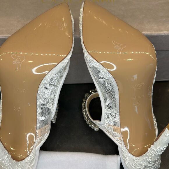 JIMMY CHOO Bing Lace Embellished Mules-NWT - Picture 5 of 12